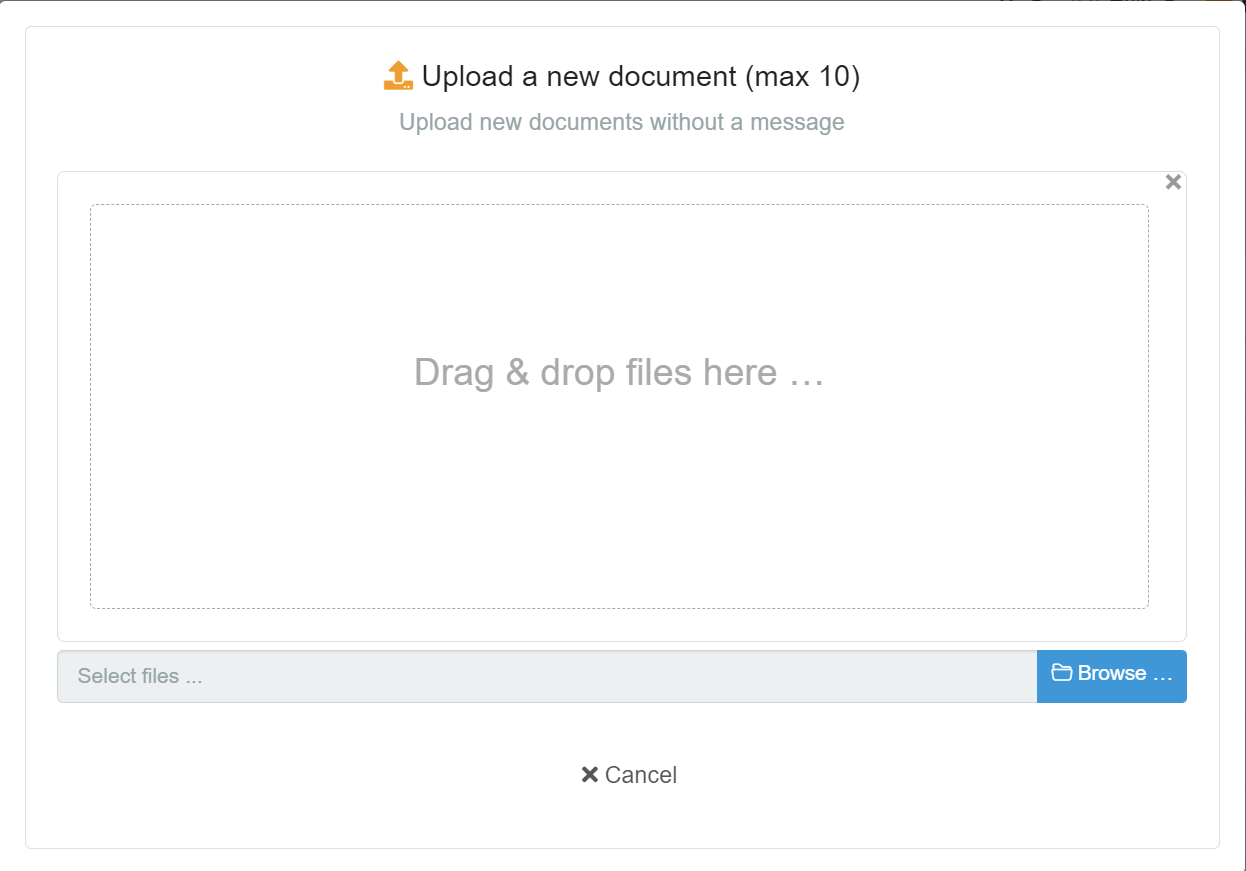 Upload 10 documents at a time